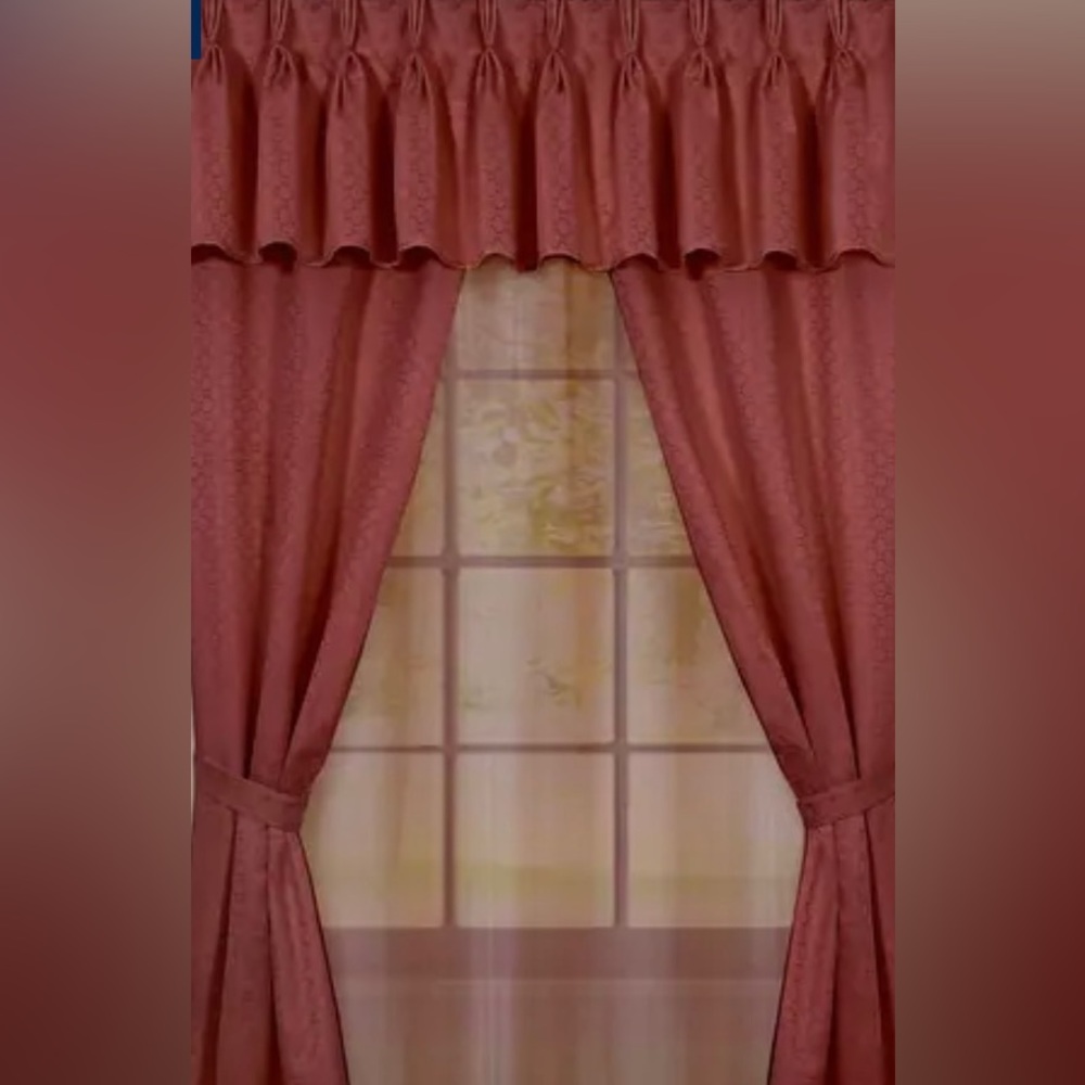 Achim Claire 6-piece Window Curtain Set 55x63 - Picture 2 of 4